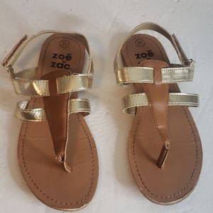 🖤5/$12 Zoe & Zac Gold Thong Sandals Size 2.5